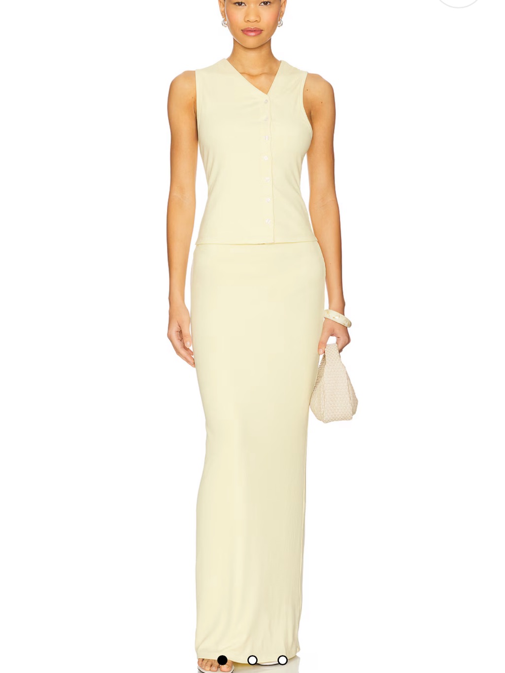All The Ways Iris Maxi Skirt Set Baby Yellow Nwt Size Xs